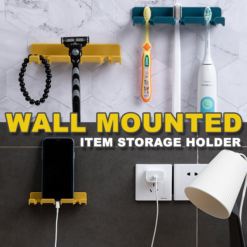idrop Wall Mounted Multifunction Plug and Toothbrush Hanging Hook Holder [ 1pc ]
