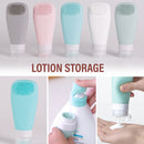 idrop [ 3PCS SET ] 90ml Silicone Lotion Dispensing Bottle With Brush Scrubber / Botol Silikon & Berus / 硅胶乳液分装瓶带刷90ML(3个 1套)