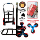 idrop HEAVY DUTY 6 Wheel Foldable Extendable Transport Delivery Trolley Cart Backup Wheels