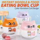idrop [ 1000ml ] Stainless Steel Instant Noodle Food Bowl Eating Cup / Mangkuk Makanan / 不锈钢萌猫泡面杯