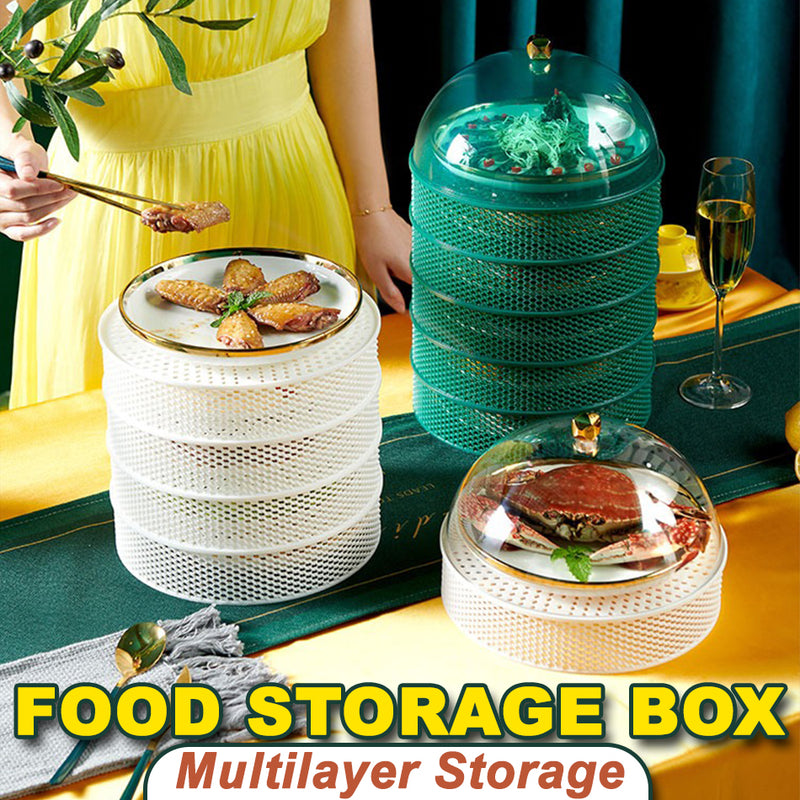 idrop [ 5 LAYER ] Dish Meal Multilayer Storage Box / Tempat Simpan Makanan Bertingkat / 一盖5盘一扣菜罩(收纳盒)