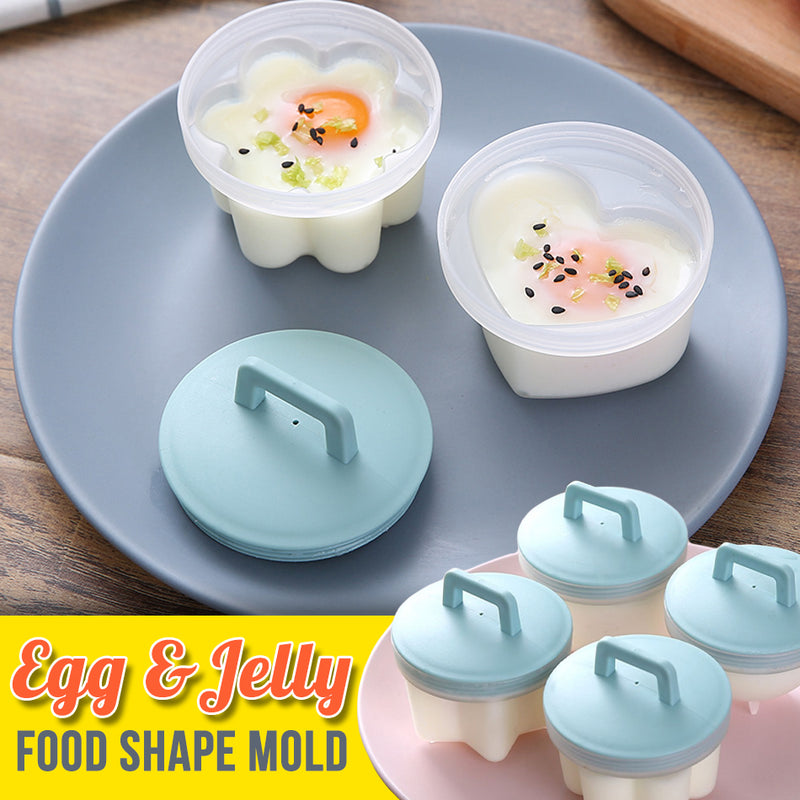 idrop 4Pcs Egg Steamer or Yogurt Cool Jelly Mold + Brush