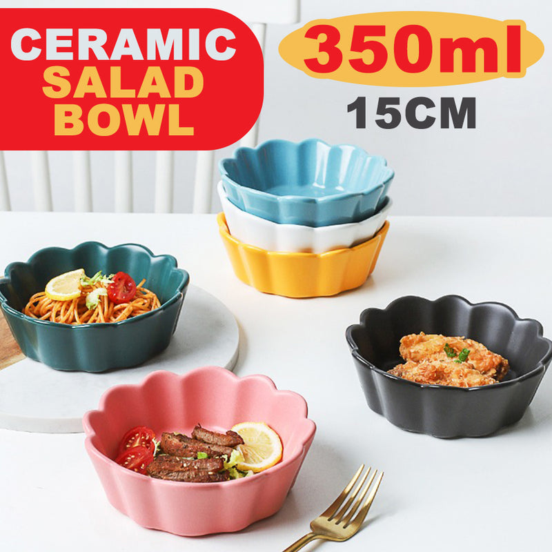 idrop [ 350ml ] 15CM Color Glazed Ceramic Salad Bowl / Mangkuk Seramik Salad / 色釉陶瓷沙拉碗