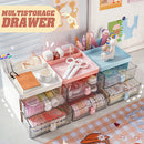 idrop [ 2 LAYER ] Desktop Table Drawer Storage Box for Stationary and Makeup / Kotak Meja Rak Penyimpanan Untuk Alat Tulis & Alat Solek / 塑料双层抽屉桌面收纳格