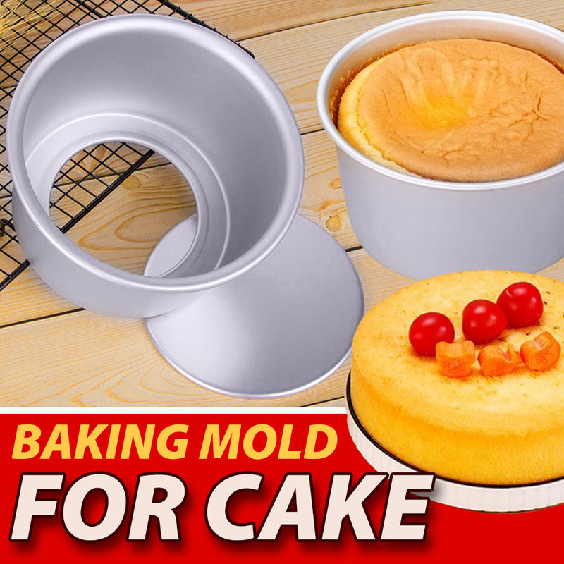 idrop [ 8in ] Bevelled Edge Aluminium Cake Mold with Movable Bottom Lid / Acuan Kek Aluminium / 铝饼模