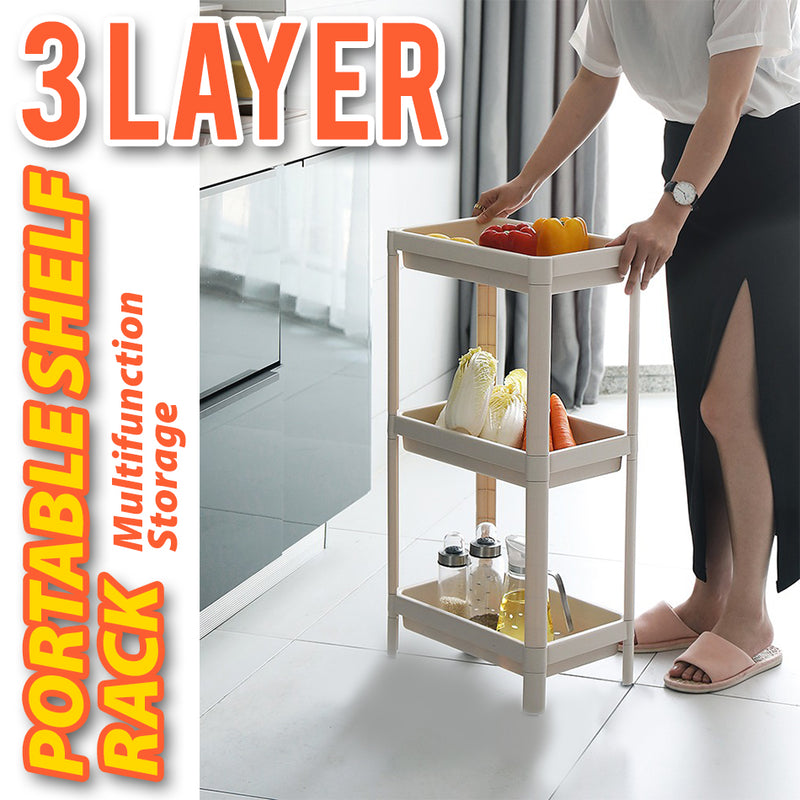 idrop [ 3 LAYER ] Household Storage Plastic Shelf / Rak Plastik Simpanan Barang / 3层家用储物塑料架子