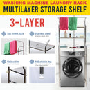 idrop [ 3 LAYER ] Steel Washing Machine Laundry Rack Shelf for Toilet & Bathroom / Rak Keluli Mesin Basuh Tandas dan Bilik Air / 洗衣机三层带毛巾杆不锈钢