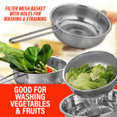 idrop [ 22.5CM ] Single Handle Multipurpose Strainer Basket / Penapis Serbaguna / (单长柄) 密孔多用篮