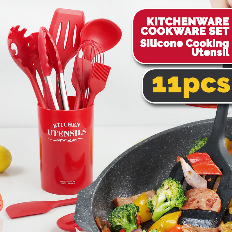 idrop 230°C Heat Resistant Kitchen Food Grade Cooking Silicone Utensils Cookware Kitchenware Set