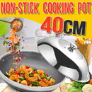 idrop 40CM Non Stick Kitchenware Cookware Cooking Wok Pot + Lid Cover