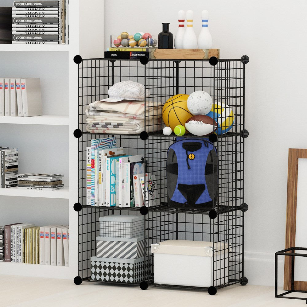 Mesh Unit Storage idrop MESH CABINET - 6 Shelving Unit Self Assemble Storage [ JL-SC-097