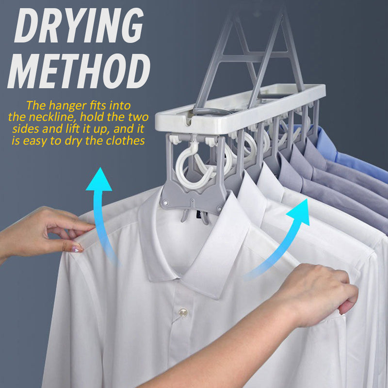 idrop [ 7 Hanger ] Multifunction Foldable Clothes Hanger / Tempat Sangkut Baju Pelbagai Guna Boleh Lipat / 7连衣架多用