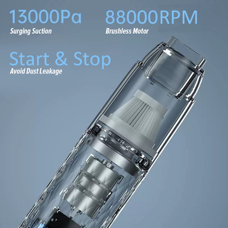 idrop [ 1200mAh ] USB Rechargeable Portable Car & Household Vacuum Cleaner / Vakum Kereta & Rumah Mudah Alih / USB充电火箭头车载吸尘器(1200MAH)