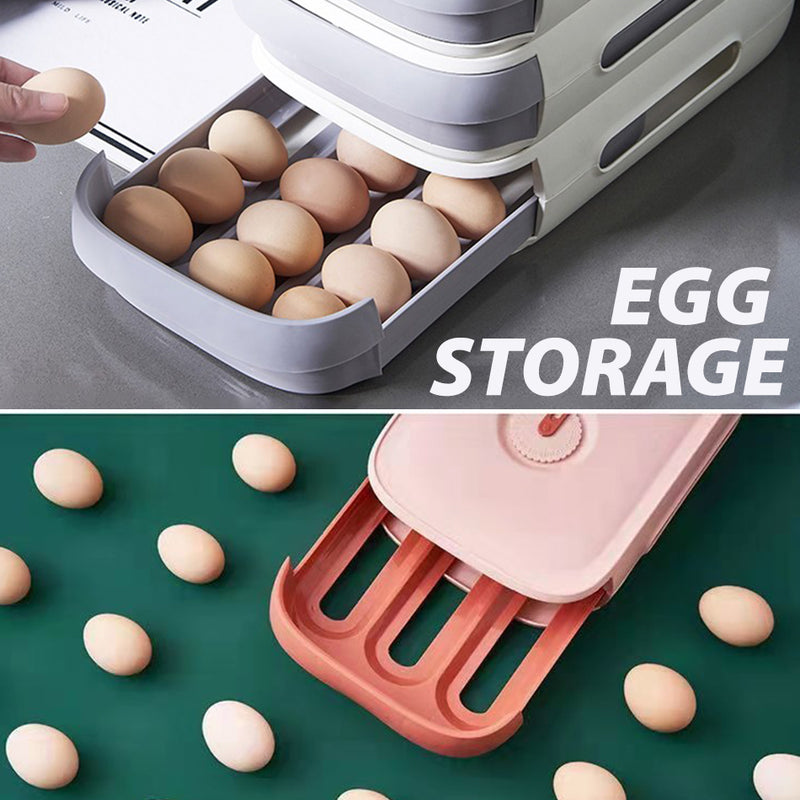 idrop Stackable Portable Drawer Egg Storage Box / Kotak Simpanan Telur Mudah Alih / 抽屉式鸡蛋收纳盒