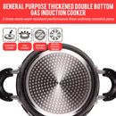 idrop [ 24CM ] 4.3L Maifan Stone Nonstick Aluminium Soup Pot With Glass Lid Cover / Periuk Mangkuk Masak / 24CM铝汤锅玻璃盖)