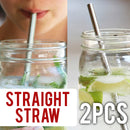 idrop 5pcs Stainless Steel Straw Set [ 2 Straight Straw + 2 Bent Straw + 1 Straw Cleaner ]