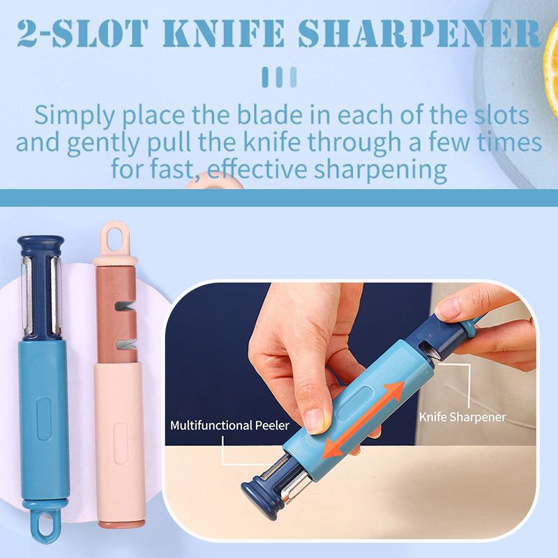 idrop [ 2 IN 1 ] Knife Sharpener & Kitchen Vegetable Peeler Slicer / Pengasah Pisau dan Pengupas Sayur / 二合一磨刀器(磨刀器+刨刀)