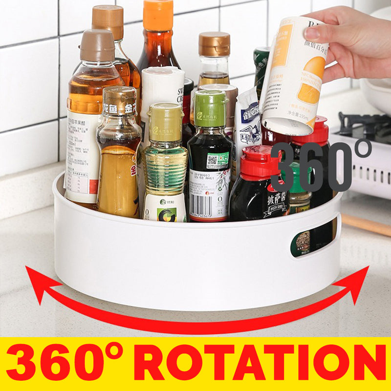 idrop [ 30cm ] 360 Degree Rotating Anti Skid Kitchen Storage Tray
