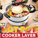 idrop 2 IN 1 Multifunction Electric Cooking Nonstick  Grill Hotpot Cooker [ 30cm ][ 5 Liter ]