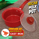 idrop [ 13PCS ] Kitchen Pots Pan & Utensils Cookware Set Cast Iron with Nonstick Coating Set / Periuk Dapur Memasak 13 / 件装厨房锅具锅具炊具套装铸铁带不粘涂层