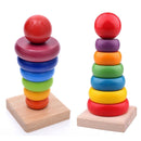 idrop STACKING TOY TOWER - Children Wooden Interactive Toy