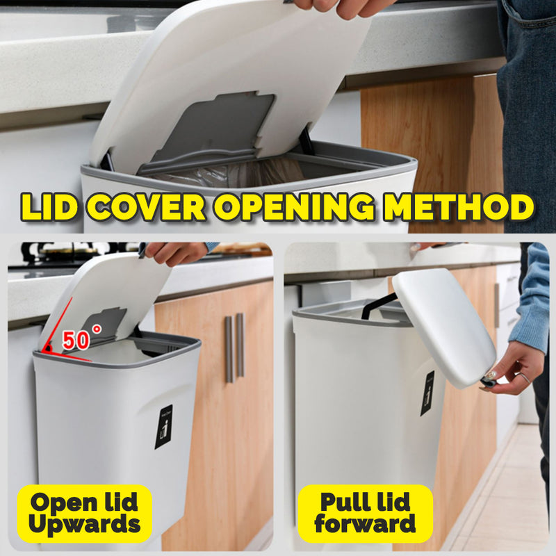 idrop Wall Mounted Hanging Kitchen Household  Waste Bin Trash Can