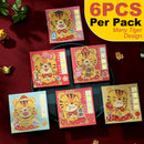 idrop [ 6PCS ] Chinese New Year Square Ang Pao Tiger Theme Red Envelope / Sampul Sarung Duit Tahun Baru Cina Tema Harimau / 红包^小(虎) 3-13