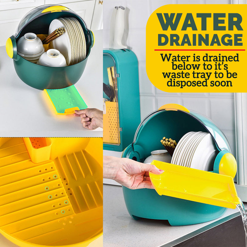 idrop Capsule Dishrack Storage for Plates Bowl & Utensils