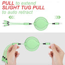 idrop 3 IN 1 Retractable Extendable USB to Type C / Micro USB / Apple Compatible Charging Cable