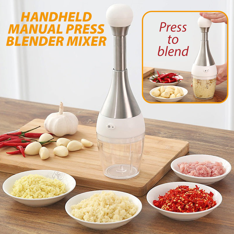 idrop Handheld Manual Press Blender Mixer Garlic Chopper / Alat Blender Tangan Jenis Tekan /