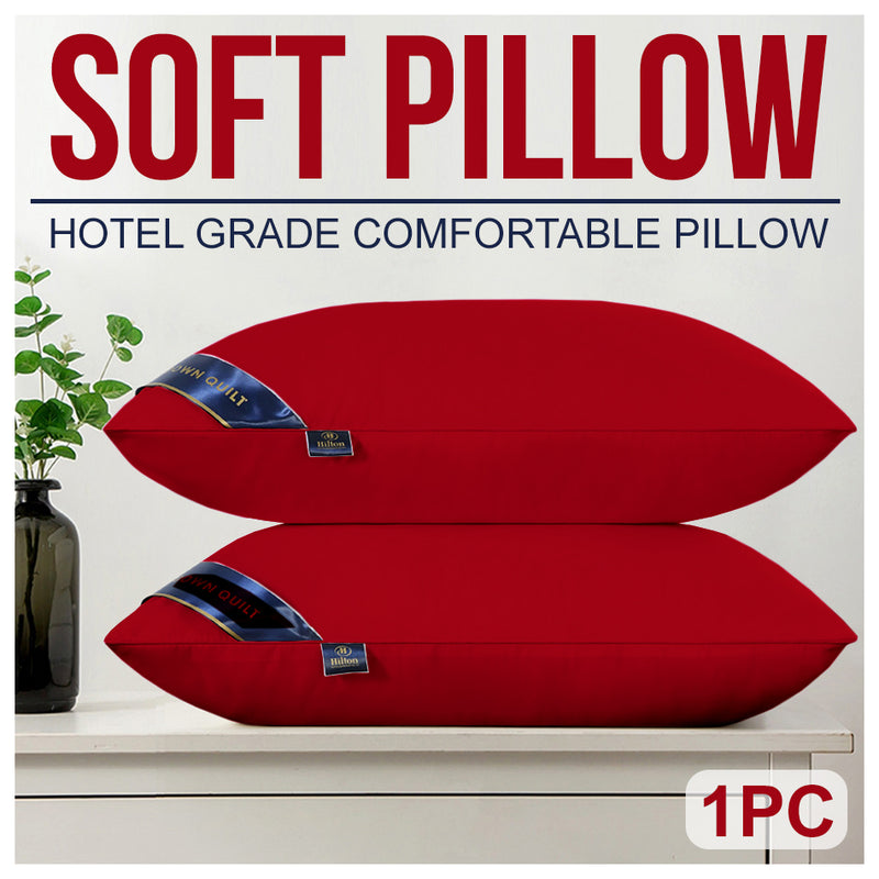 idrop 100% Cotton & Polyester Fibre Soft Hotel Grade Standard Quality Sleeping Pillow