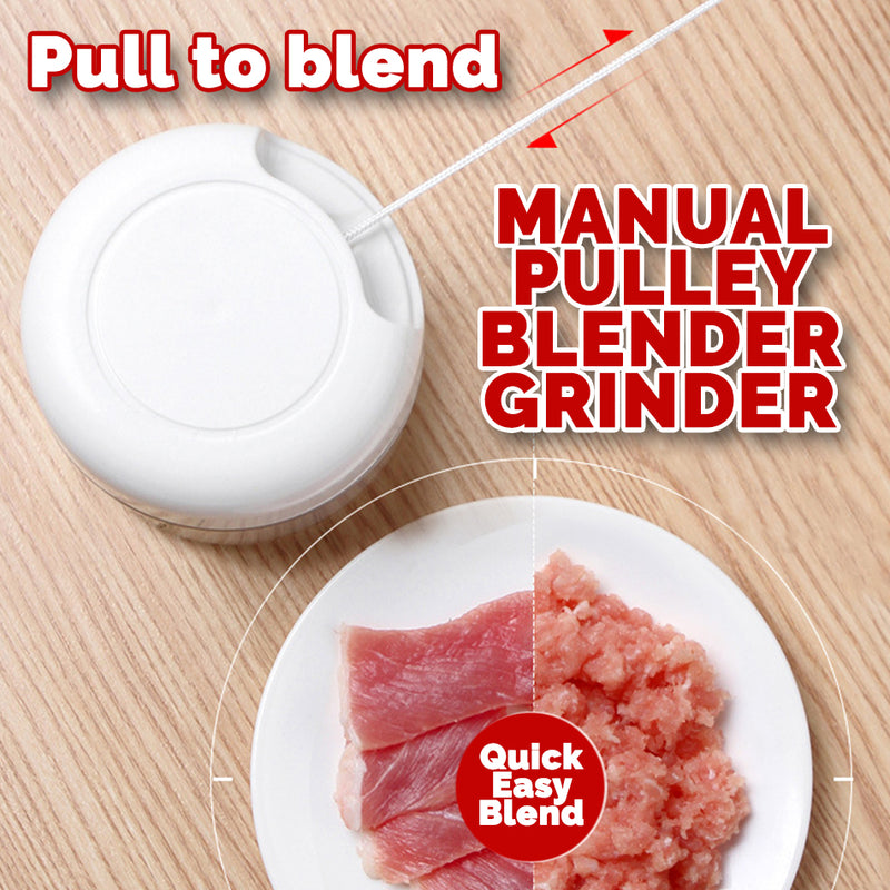 idrop 170ml Mini Handheld Manual Pulley Portable Blender Grinder