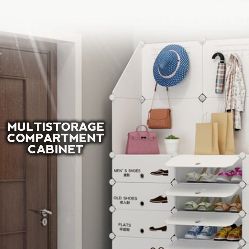 idrop Self Assemble Multi Storage Shoe Compartment Cabinet