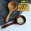 idrop [ 120ml ] Natural Wood Short Handle Scoop / Sudu Senduk Kayu Pemegang Pendek / 120ML长天然榉木短柄瓢
