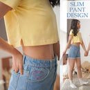 idrop Dream Planet High Waist Pants / Seluar Pendek Pinggang Ramping Wanita / 下摆宽松的高腰短裤