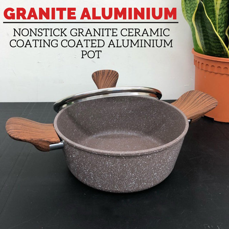 idrop 24CM Casserole Granite Aluminium Nonstick Cooking Cookware Pot