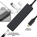 idrop 1 Port Type-C USB to Ethernet Cable & 3 USB 2.0 Port Cable Hub
