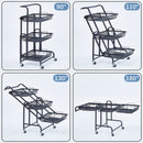 idrop [ 3 LAYER ] Multilayer Adjustable Angle Storage Trolley Rack Shelf [ 90°~180° ] / Rak Troli Pelbagai Sudut 3 Lapisan / 多功能三层可移动杂物架(三层 可落地手推车)