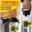 idrop [ 1000ml ] Glass Cup Plus Drinking Water Bottle / Botol Minuman Kaca 1000ML / (锁扣盖)高硼硅玻璃壶带套(水壶