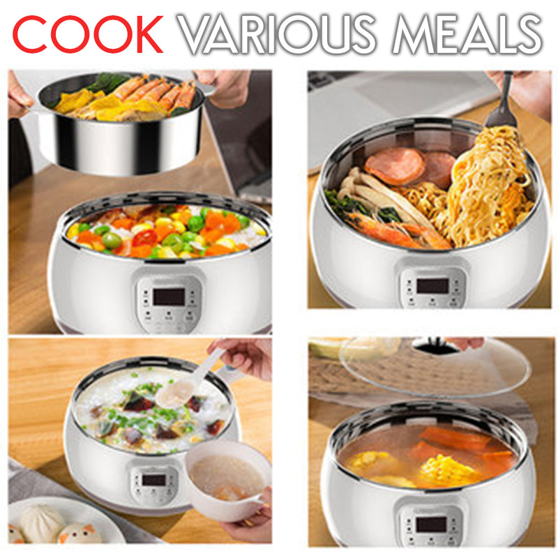 idrop 22CM - Multifunction 2 Layer Electric Cooker & Steamer