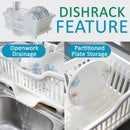 idrop Kitchen Plastic Draining Dish Rack / Rak Pinggan Dapur / 塑料洗碗架(侧面出水)