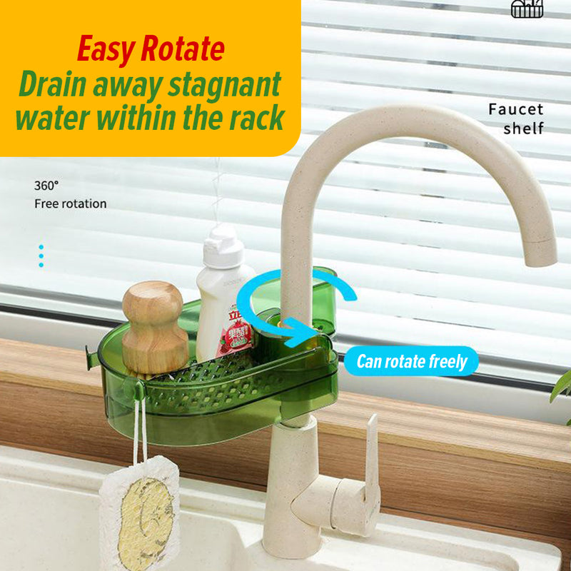 idrop Faucet Pipe Mounting Rack Shelf / Rak Paip Sinki / 免安装塑料水龙头置物架长款