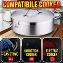 idrop 30CM Stainless Steel Flat Bottom Kitchen Hotpot