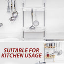 idrop [ 2 LAYER ] Multilayer Kitchen Bathroom Toilet Toiletry Utensil Item Storage Shelf Rack