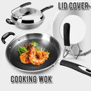 idrop [ 34CM ] SUS304 Stainless Steel Cooking Wok With Lid Cover / Kuali Memasak Bersama Penutup / 底印304不锈钢炒锅(组合可立盖)(SAMPINLAIS)鸿运驰新