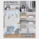 idrop Multifunction Wardrobe Cabinet Adjustable Length Storage Shelf Rack