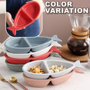 idrop [ 2 Grid ] Fish Shape Design Ceramic Plate / Pinggan Seramik Bentuk Ikan / 陶瓷碟鱼形分格陶瓷碟(2格)23*11CM