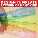 idrop 4pcs Drawing Ruler Stationary Set Template various design shape