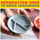 idrop Ceramic Seasoning Saucer Plate Leaf Design / Piring Seramik Penghidang Perencah Perasa / 陶瓷碟 4.5^树叶分格陶瓷调味碟11.5*9.5CM