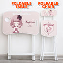 idrop Children Foldable Study Table Desk & Chair Set